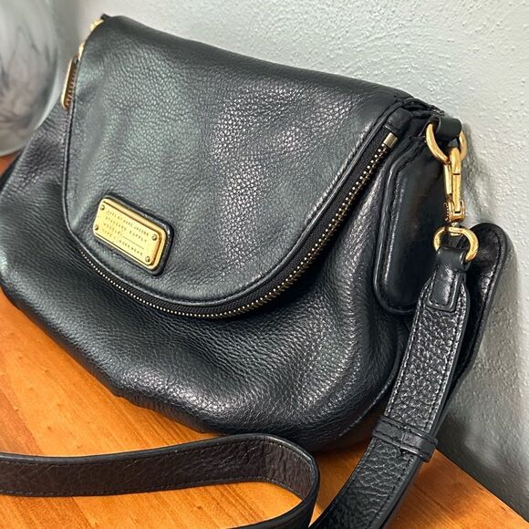 Marc By Marc Jacobs Pebble Black Leather Natasha Q Crossbody Bag Purse - Picture 3 of 15